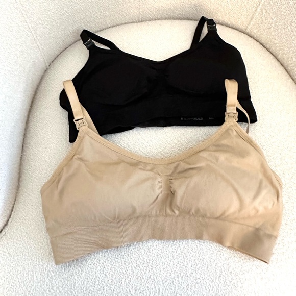 Nursing Bra- set of two clip down seamless wireless nursing bras size Large - Picture 1 of 6
